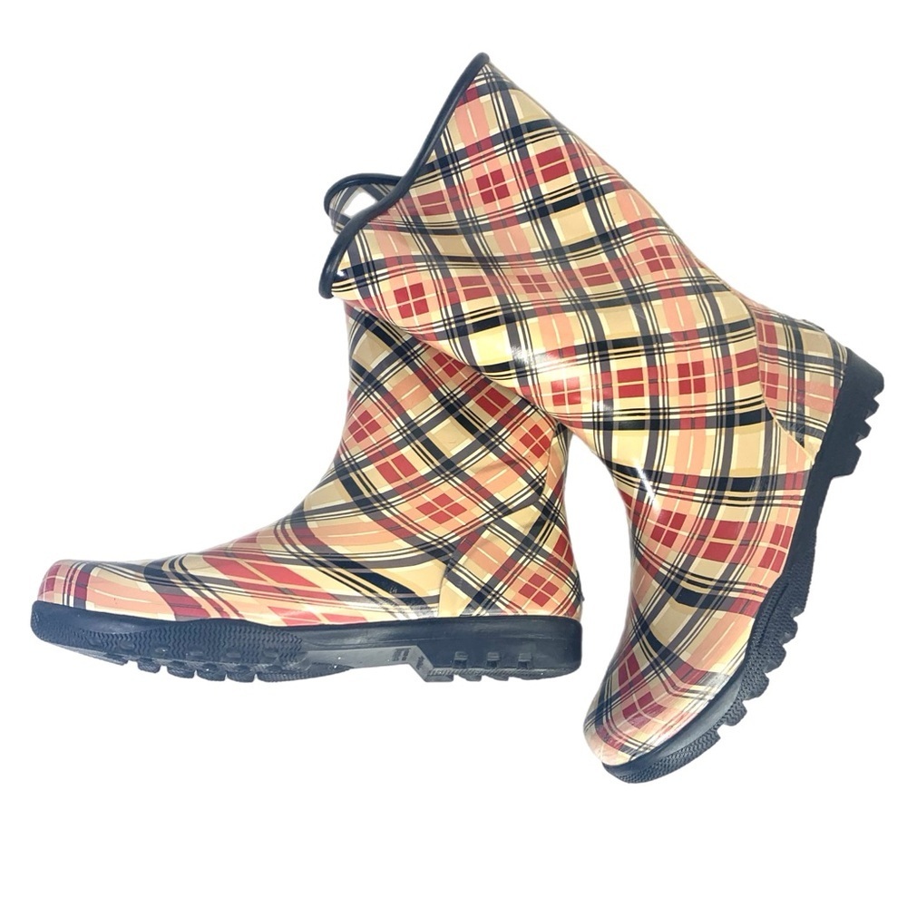 Sperry Plaid Ankle Boots - Red, Yellow, Black - Picture 5 of 10